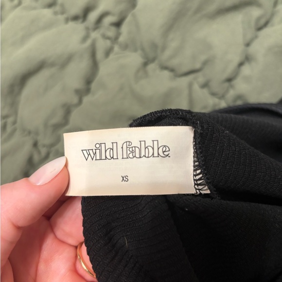 wild fable Black Ribbed Square-Neck Romper - Picture 3 of 3